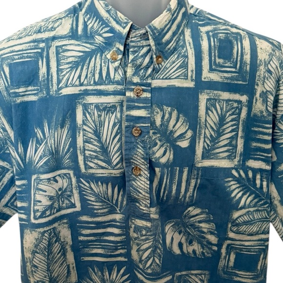 COOKE STREET Blue Hawaii Aloha Shirt Men L Large - Picture 2 of 5